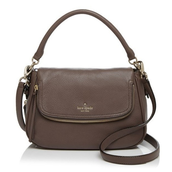 Kate Spade New Yok Cobble Hill Deva Medium Leather Bag, dark cappuccino/gold - Picture 1 of 13